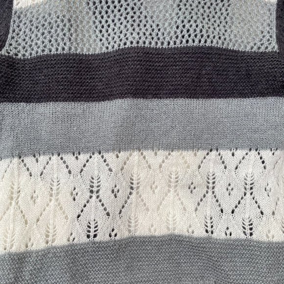 Epic Threads Cream and Grey Knit Layered Cardigan - Picture 5 of 5